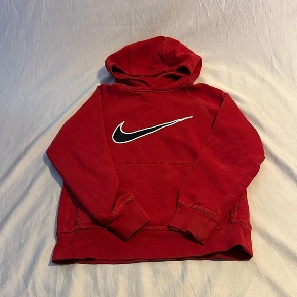 Nike Other - Kids Y2K dark red center swoosh nike hoodie size Small